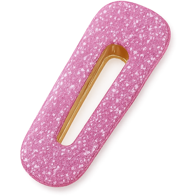 pink sparkling hair clip emoji