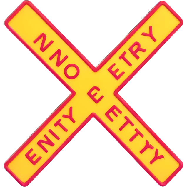3D no entry sign with glossy finish emoji