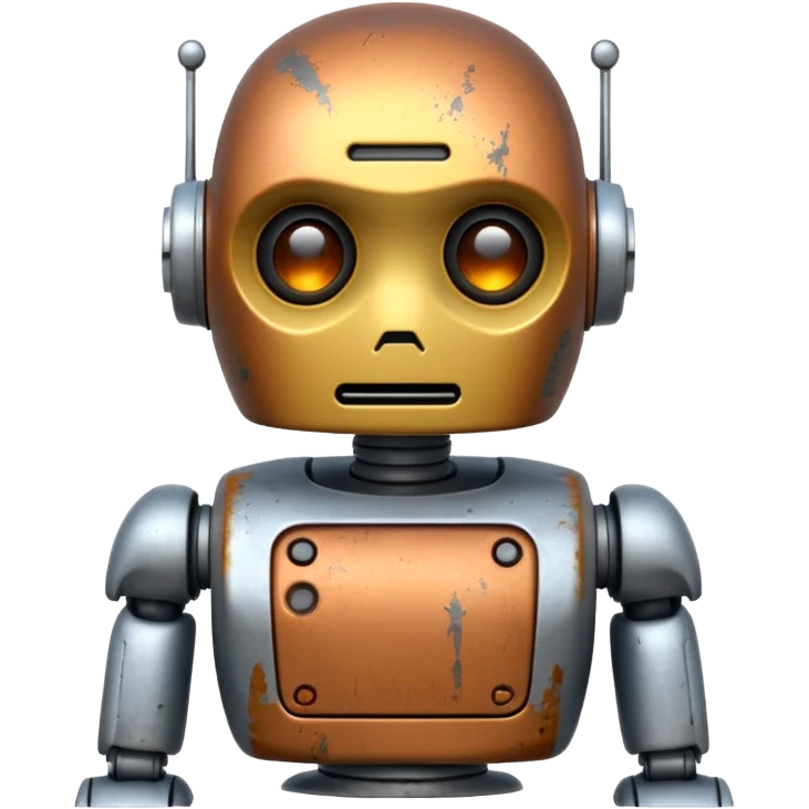 make a tired old robot emoji emoji