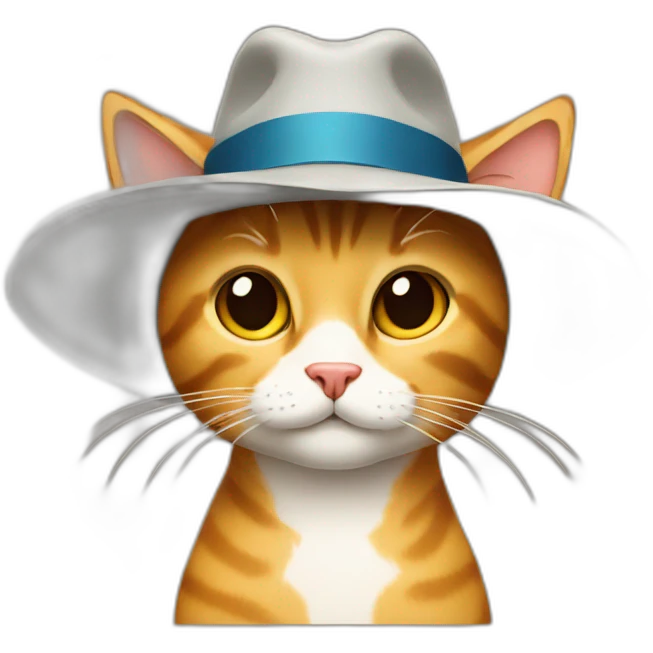Cat with a hat emoji