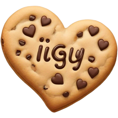 cookie heart with ;IGY6 written across emoji