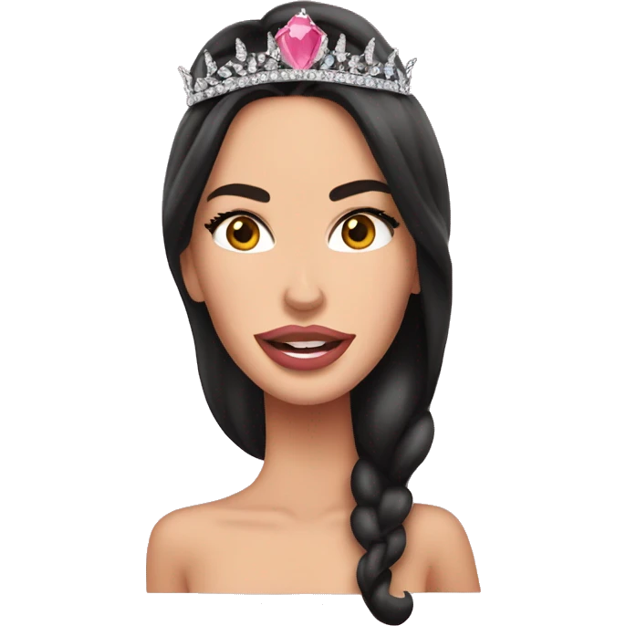 Megan fox wearing a pink tiara emoji