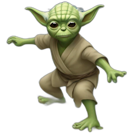 Surfing yoda emoji