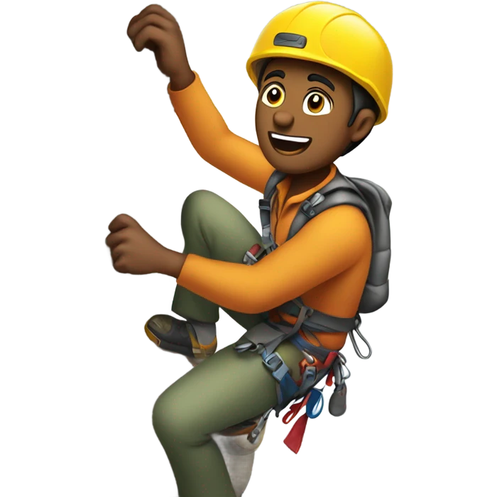 Climbing to the top emoji