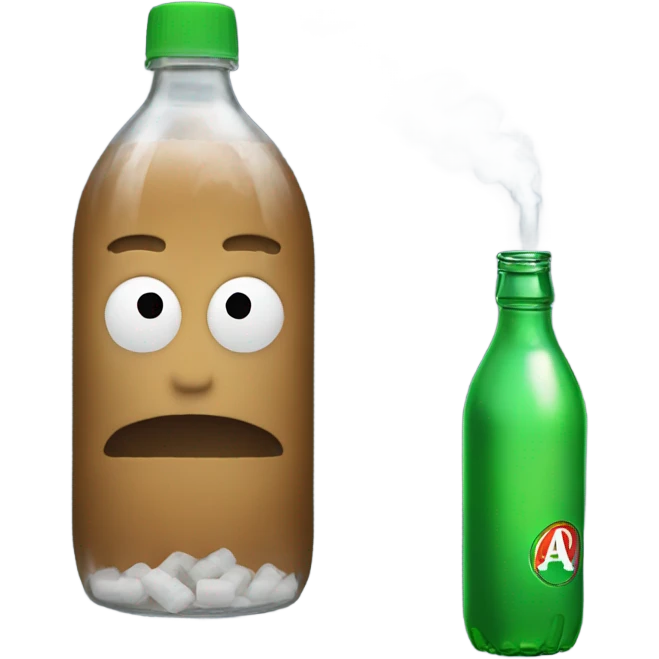 A sprite bottle smoking emoji