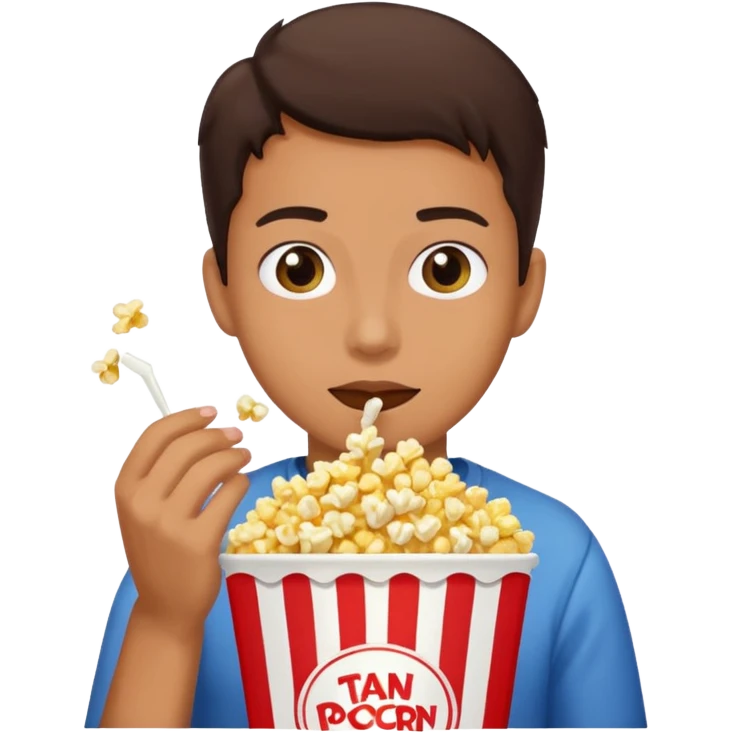 Person with this emoji 👀 for eyes and is eating popcorn 🍿 emoji