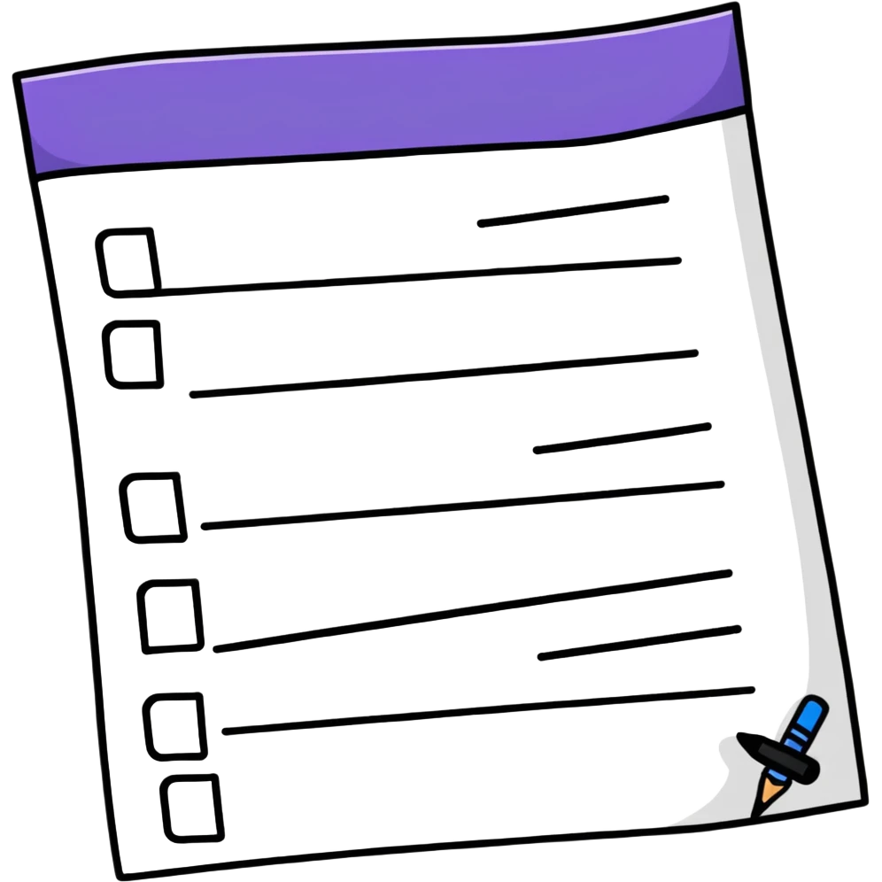 quiz paper with options a) and b) clearly visible, multiple choice answer sheet emoji