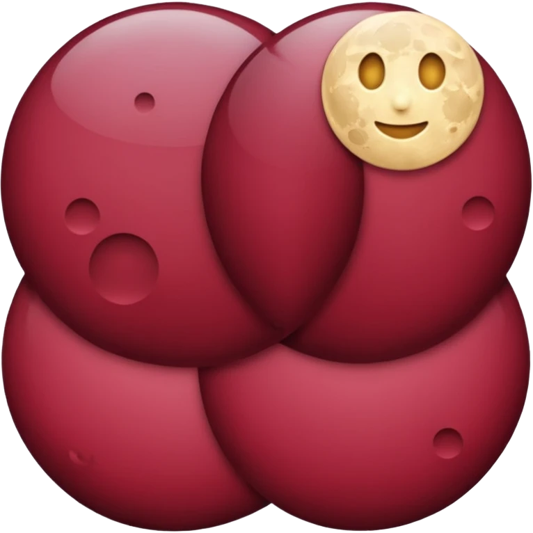 moon in burgundy color emoji