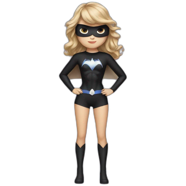 taylor swift wearing a superhero outfit full body emoji