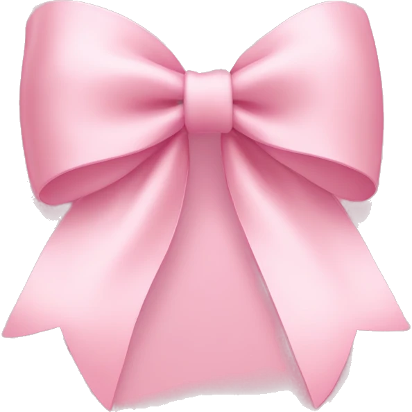Light pink bow on light pink bow emoji
