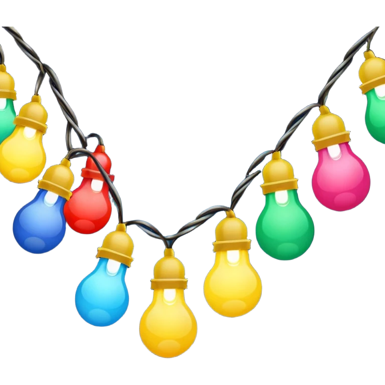 Christmas lights emoji