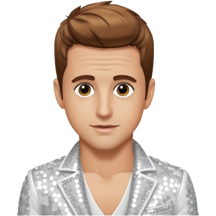 Joey McIntyre from NKOTB with light brown hair, white sequin outfit emoji