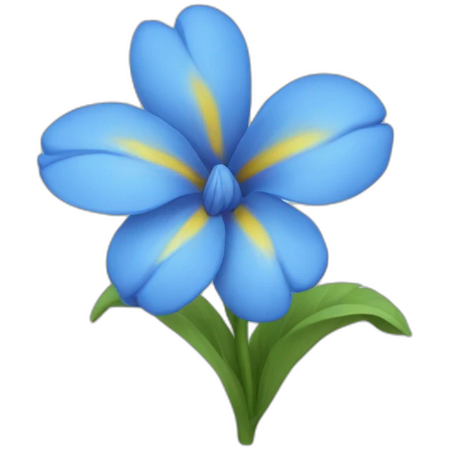 Fleur bleue  emoji