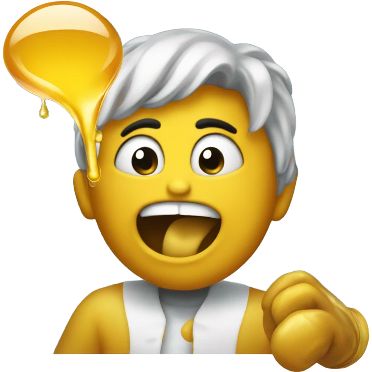 Emoji throwing up honey emoji