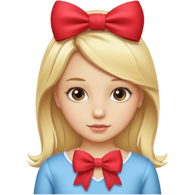 Ragazza bionda con fiocco emoji