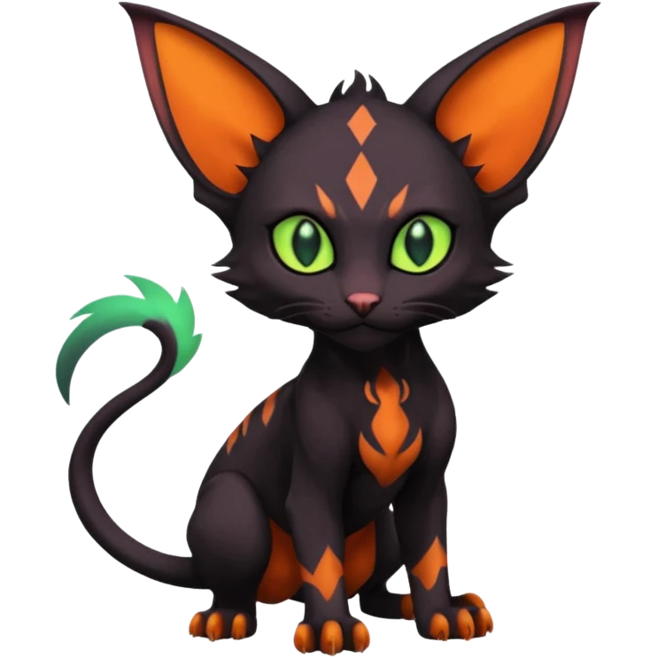 Noivern-Litten-Sphynx-Noibat-Torracat-Lykoi-fusion emoji