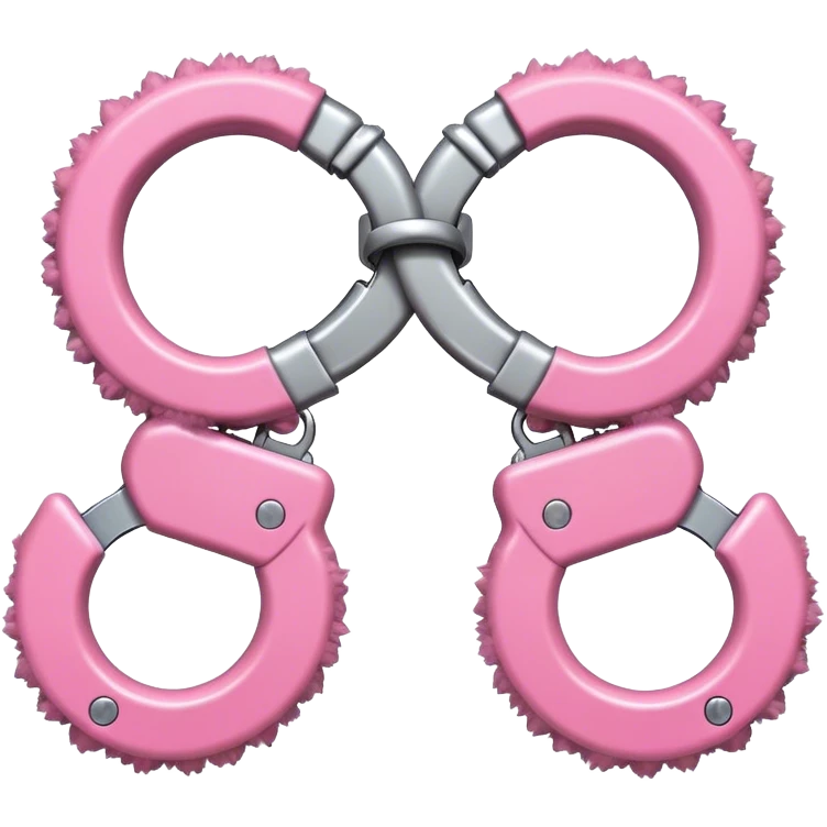 Pink fluffy handcuffs  emoji