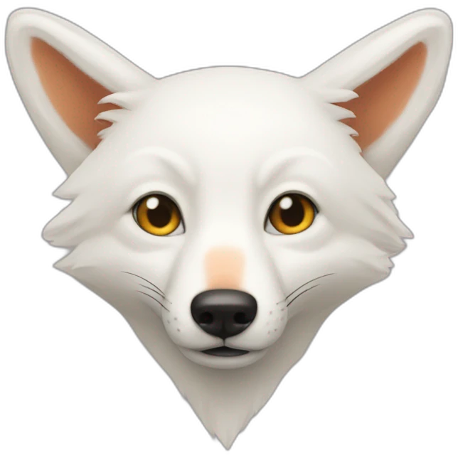 Un renard albinos emoji