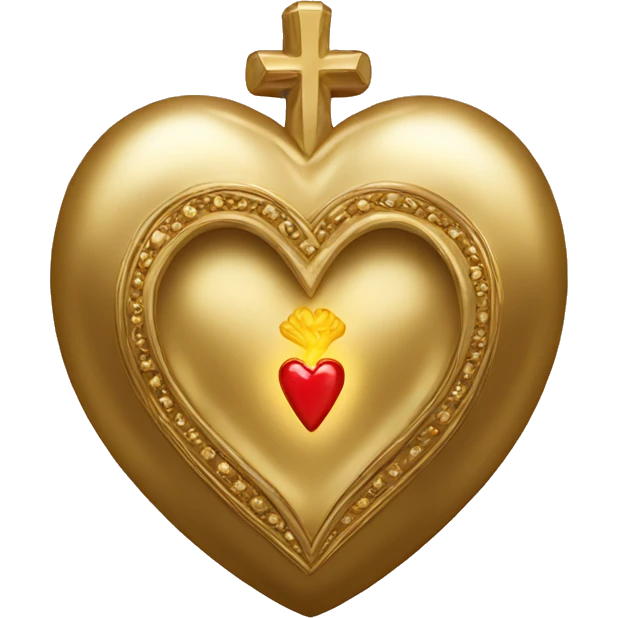 gold sacred heart emoji