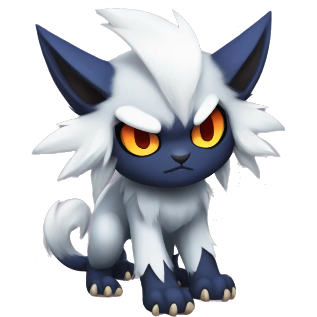 Edgy Cool Kawaii Litten-Absol-Pokémon Full Body emoji
