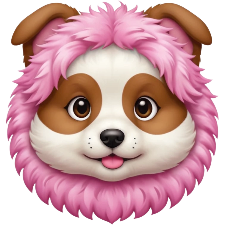 puppy with a pink lace emoji