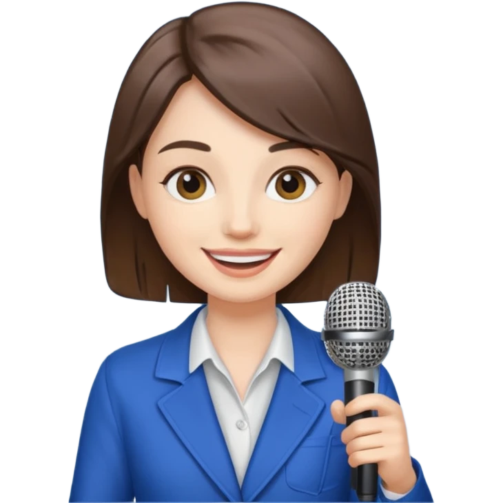 presenter holding mic emoji