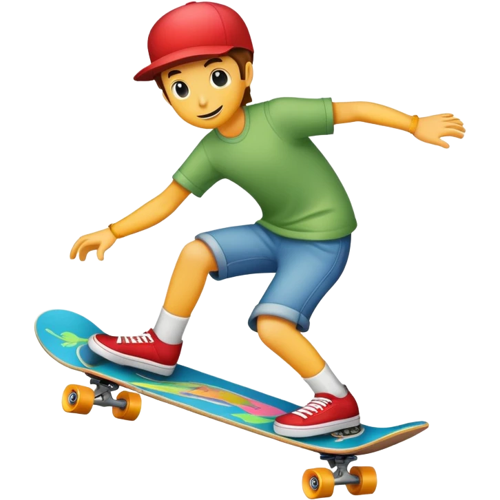 money bill riding a skateboard emoji
