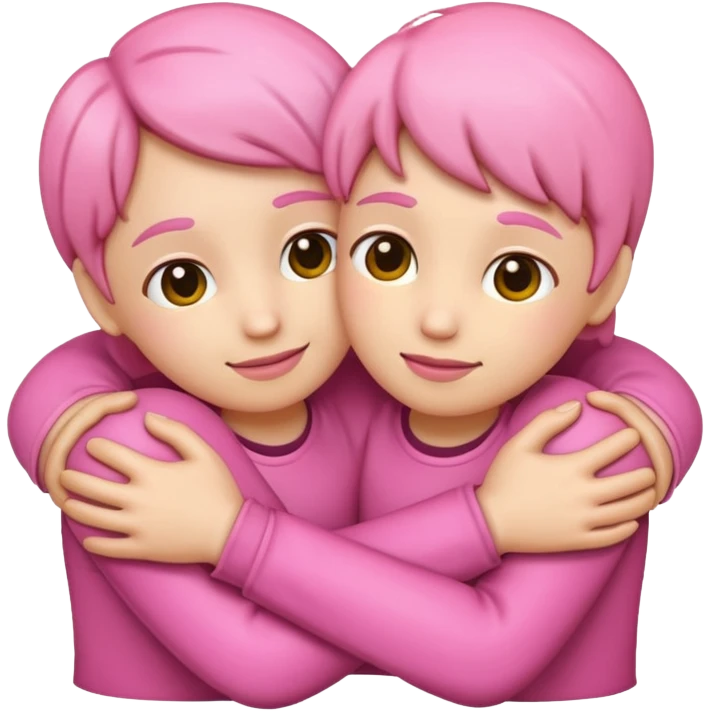 emoji like ios 18 hugging pink emoji