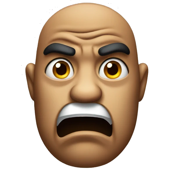 arrogant person with angry expression emoji