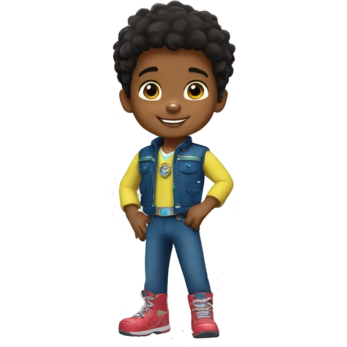  young black boy paw patrol emoji