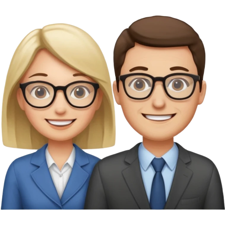 two Bestie man and woman coworkers teacher sarcastic emoji