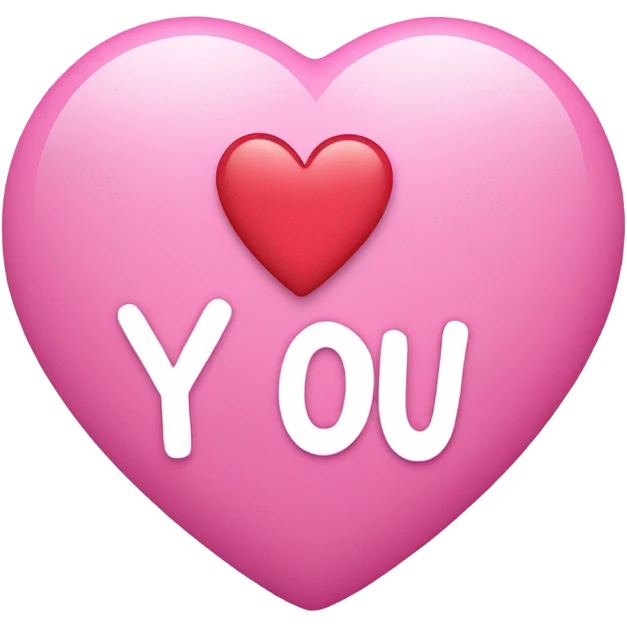 Pink heart that says I love you  emoji