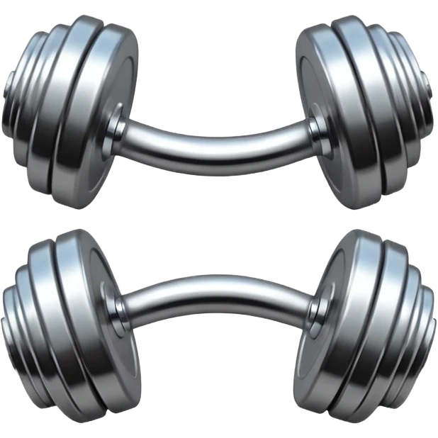dumbbell with a slim waist outline emoji