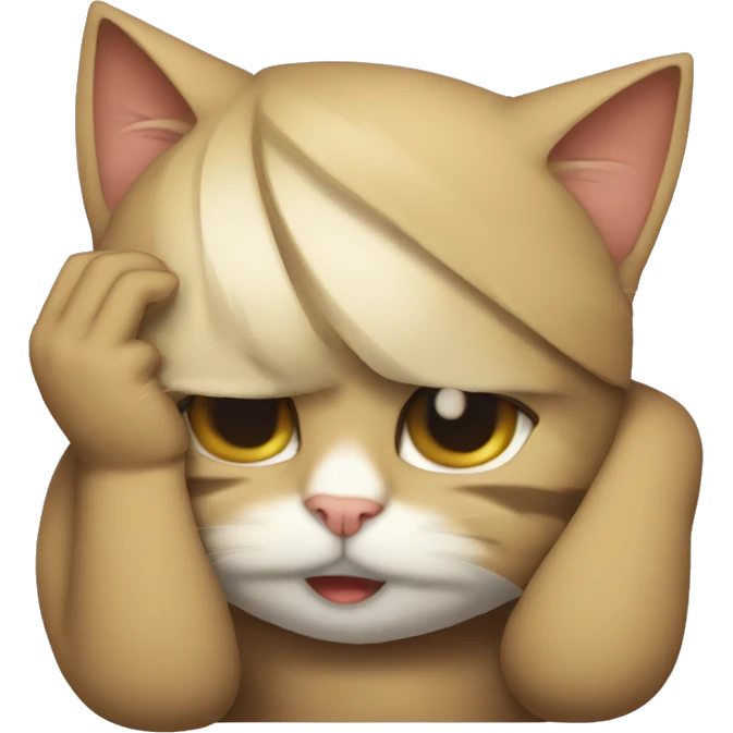 joy facepalm but with cat ea emoji