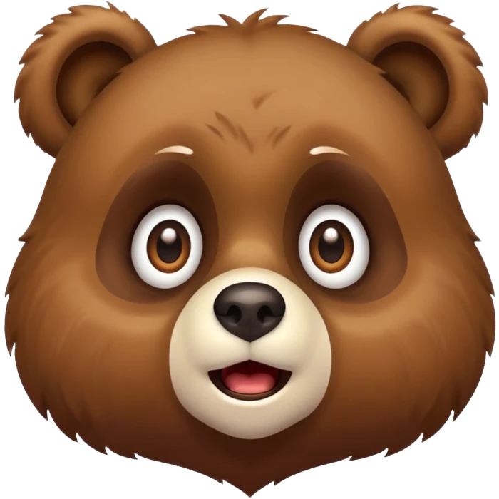 bear with an excited wow expression emoji