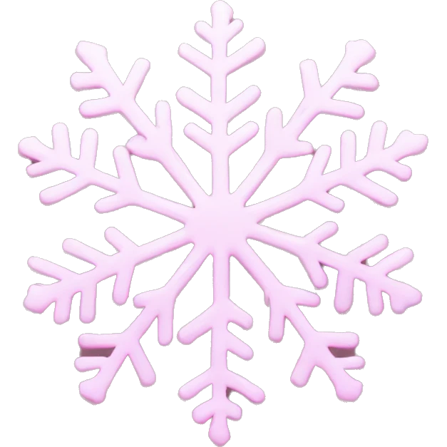 pastel pink snowflake  emoji