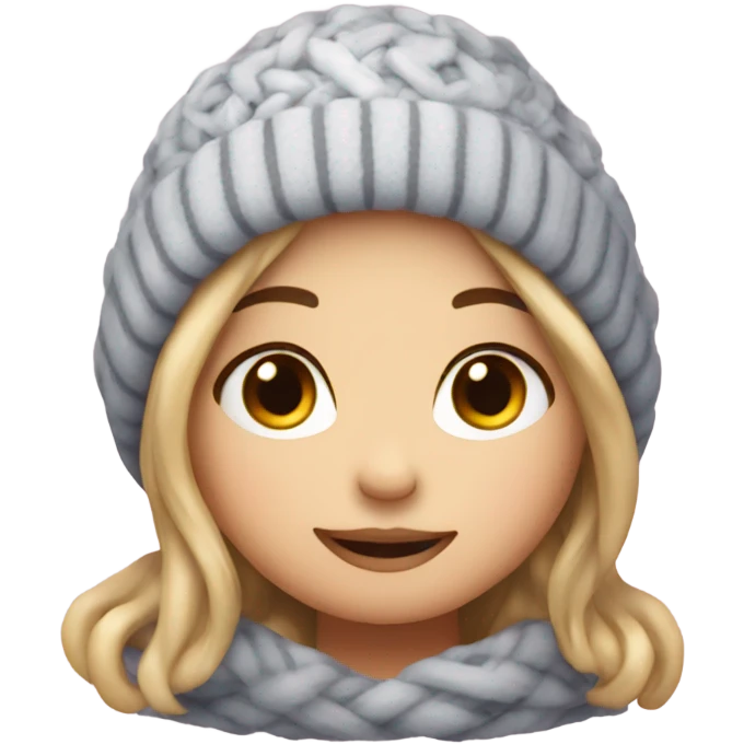 Cozy cute girls winter emoji  emoji