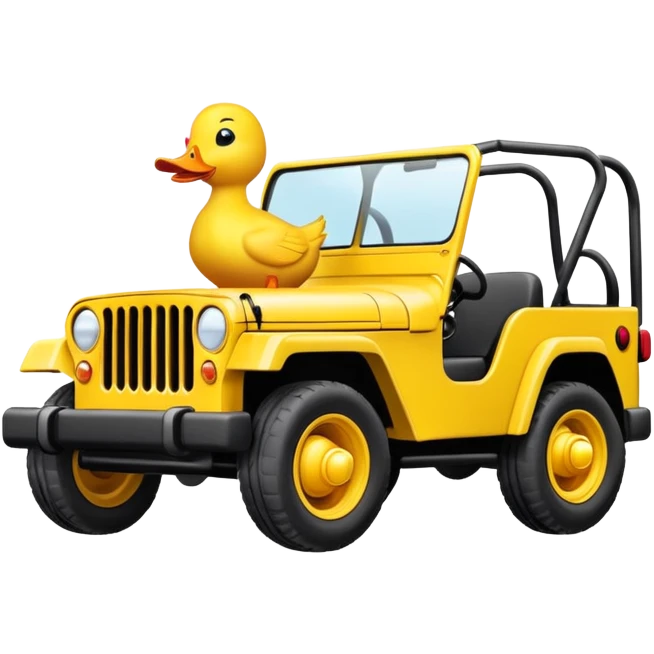 Duck in jeep emoji
