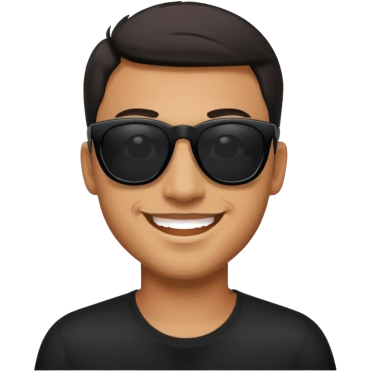 Siyah gözlüklü erkek emojisi  emoji