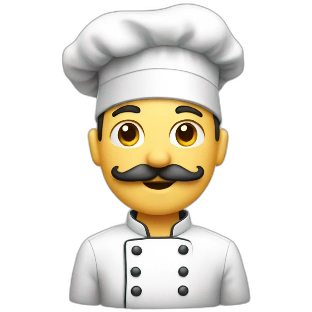 Chef avec moustache  emoji