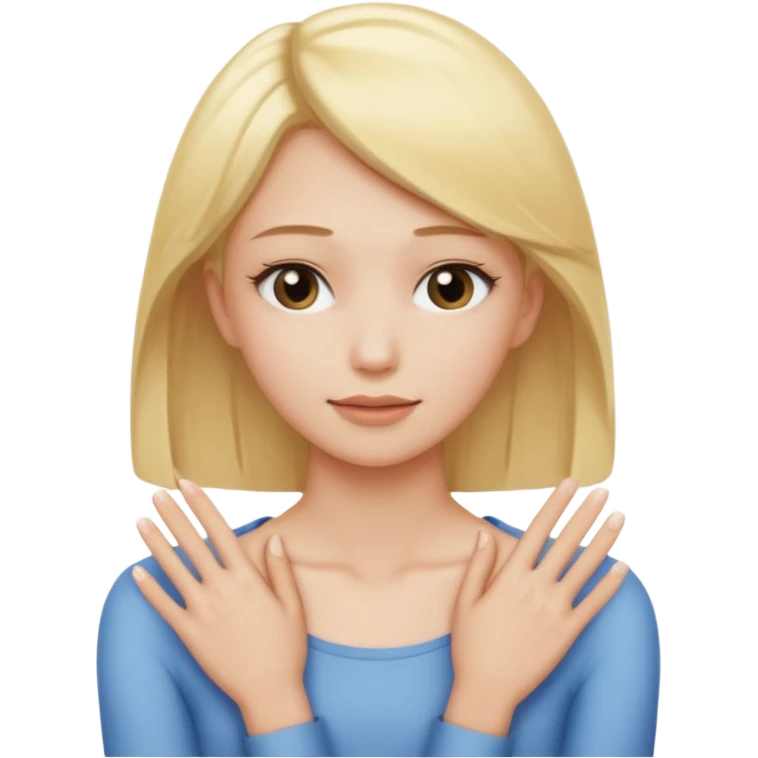 Hands grabbing blonde persons neck emoji