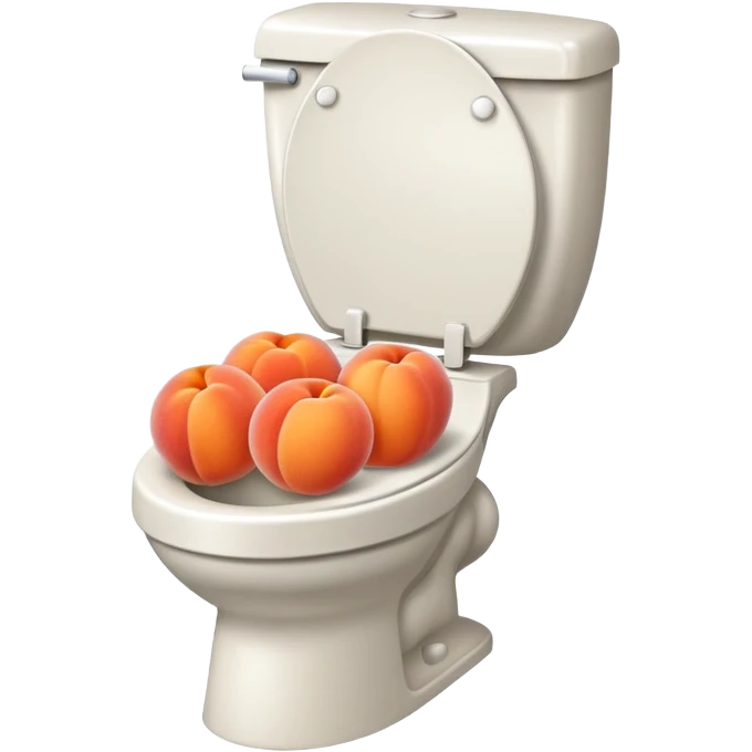 peach on a toilet  emoji