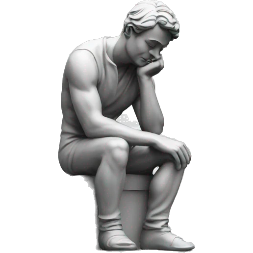 thinker statue  emoji