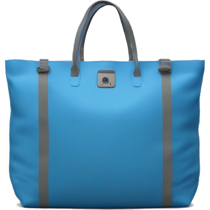 Large solid blue bag with straps emoji