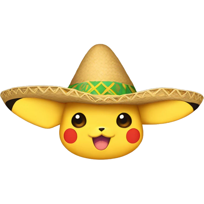 Pikachu sombrero emoji