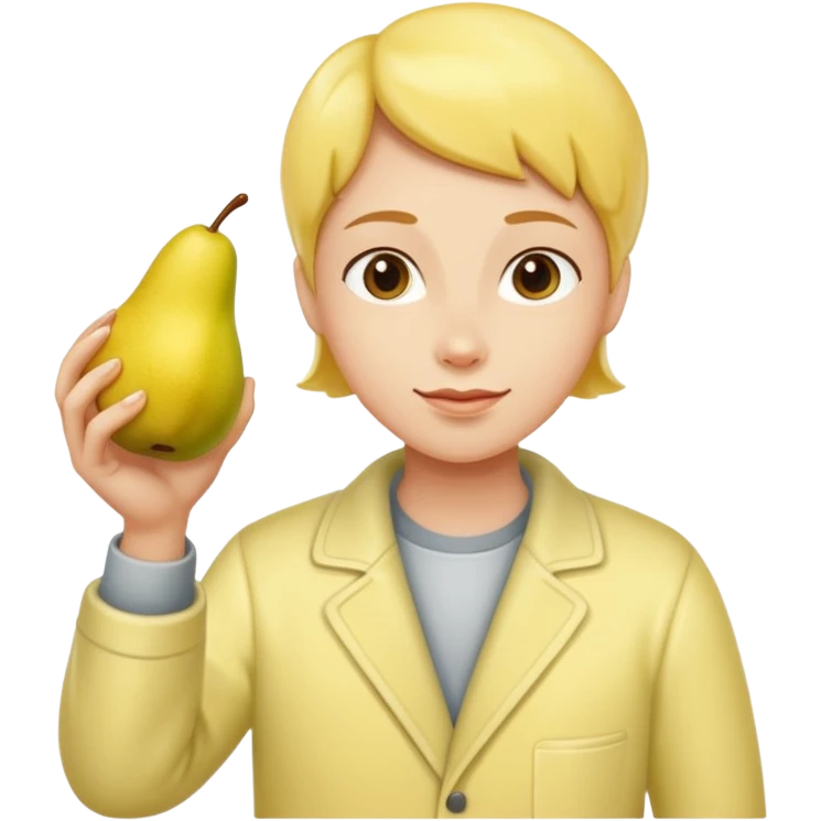 Butterbirne realistisch mit schlappen in der hand emoji