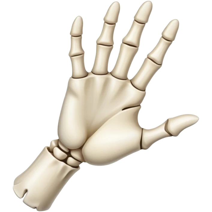 hint bone hand cartoon style emoji