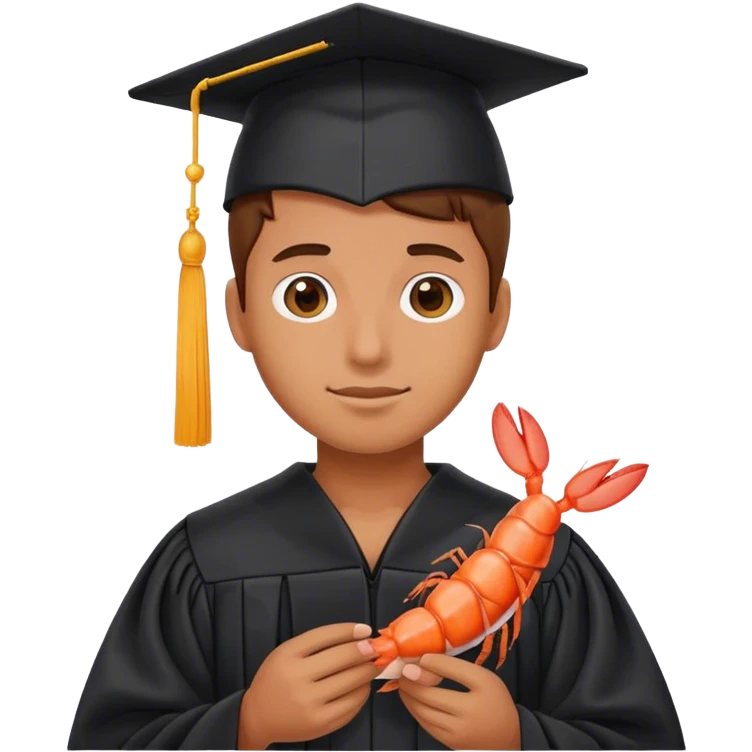 phd graduate but is the shrimp emoji emoji