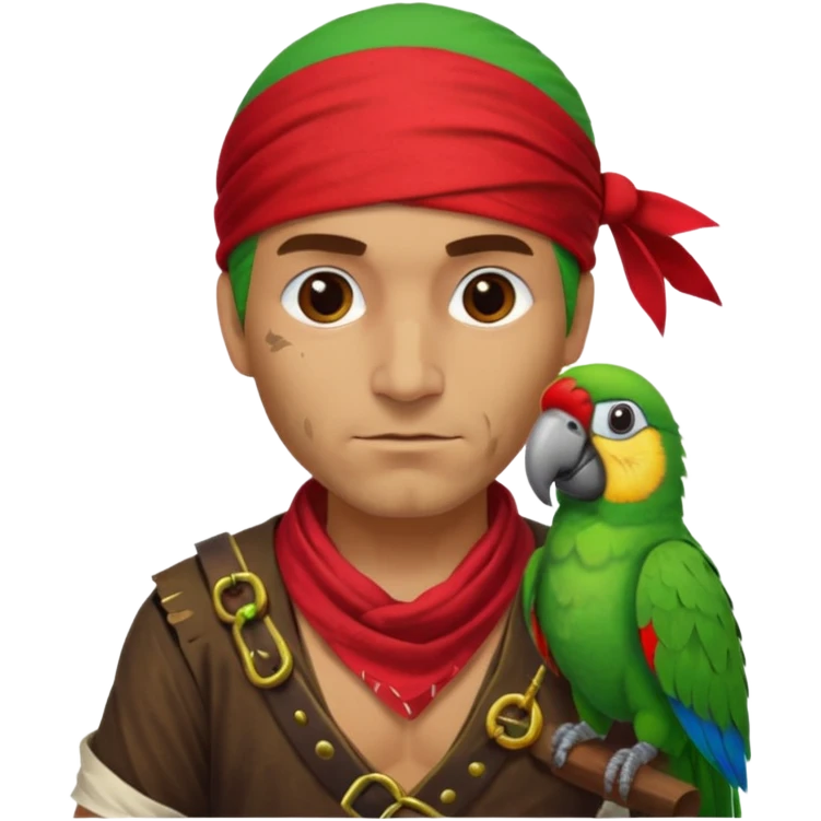 pirate and parrot emoji