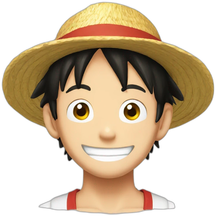 luffy profile smile with hat emoji